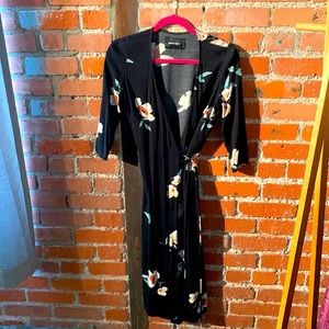 Reformation Floral wrap dress